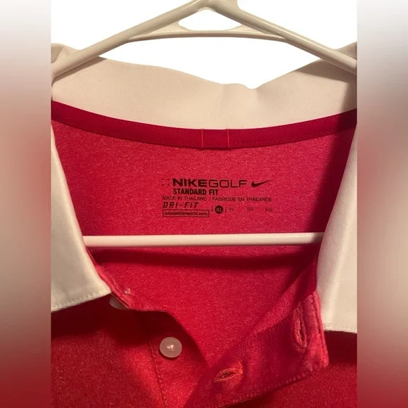 Nike Men's Dri Fit golf polo. Size‎ XL. Light Red/Salmon colored. Good condition - Picture 3 of 7